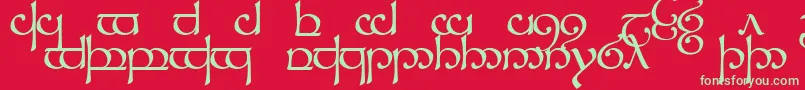 TengwarSindarin1 Font – Green Fonts on Red Background