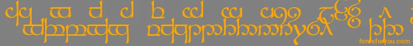 TengwarSindarin1 Font – Orange Fonts on Gray Background