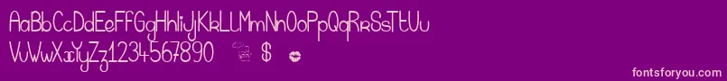 MagicKiss Font – Pink Fonts on Purple Background