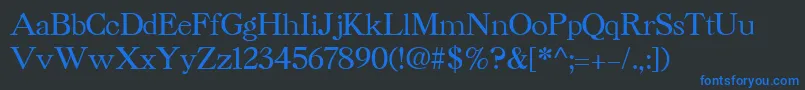 CaslonCyrillicBold Font – Blue Fonts on Black Background