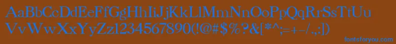CaslonCyrillicBold Font – Blue Fonts on Brown Background
