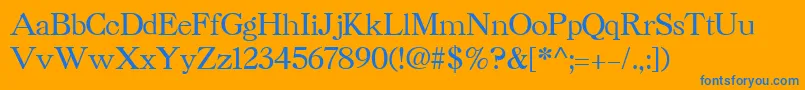 CaslonCyrillicBold Font – Blue Fonts on Orange Background