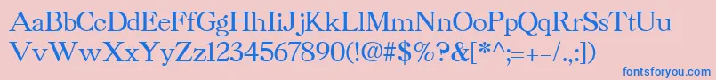 CaslonCyrillicBold Font – Blue Fonts on Pink Background