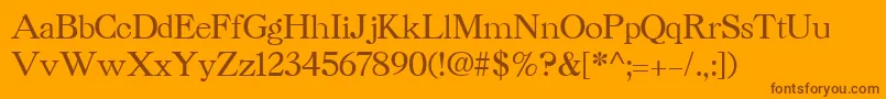 CaslonCyrillicBold Font – Brown Fonts on Orange Background