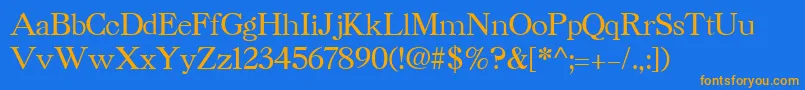 CaslonCyrillicBold Font – Orange Fonts on Blue Background