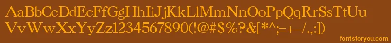 CaslonCyrillicBold Font – Orange Fonts on Brown Background