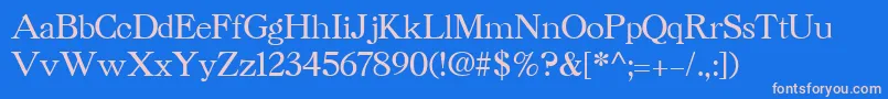 CaslonCyrillicBold Font – Pink Fonts on Blue Background