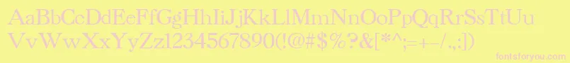 CaslonCyrillicBold Font – Pink Fonts on Yellow Background