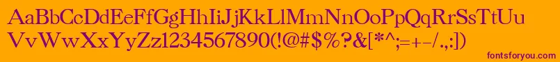CaslonCyrillicBold Font – Purple Fonts on Orange Background