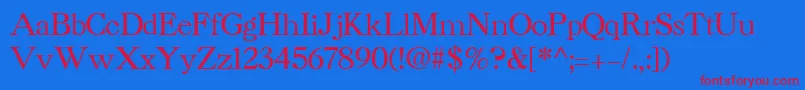 CaslonCyrillicBold Font – Red Fonts on Blue Background