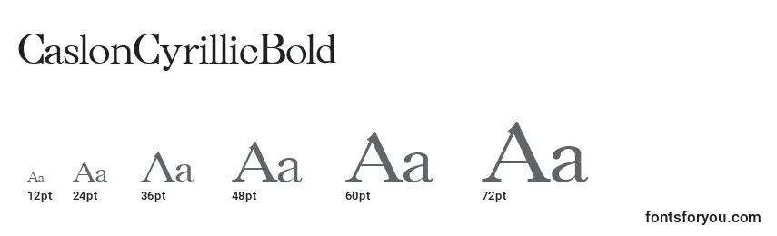 CaslonCyrillicBold Font Sizes
