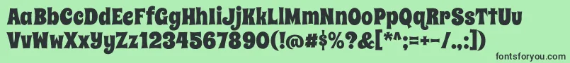 SpicyriceRegular Font – Black Fonts on Green Background