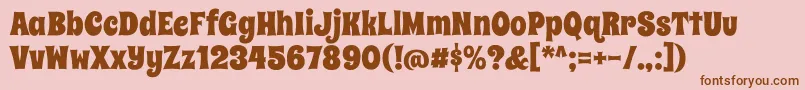 SpicyriceRegular Font – Brown Fonts on Pink Background