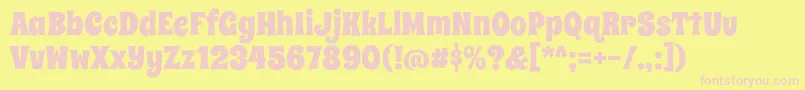 SpicyriceRegular Font – Pink Fonts on Yellow Background