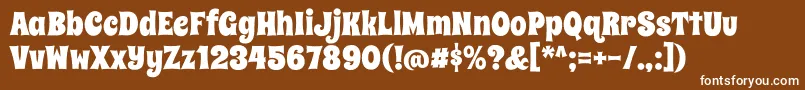 SpicyriceRegular Font – White Fonts on Brown Background