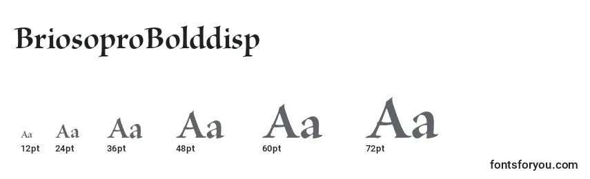 Größen der Schriftart BriosoproBolddisp