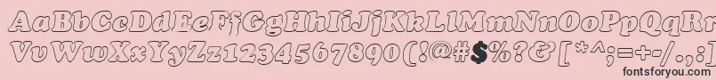 CookiehollowItalic Font – Black Fonts on Pink Background