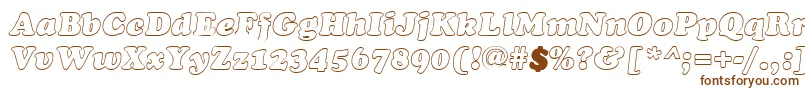 CookiehollowItalic Font – Brown Fonts on White Background