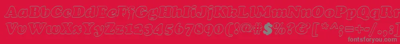 CookiehollowItalic Font – Gray Fonts on Red Background