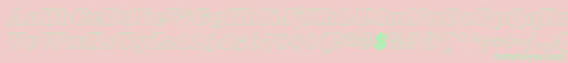 CookiehollowItalic Font – Green Fonts on Pink Background