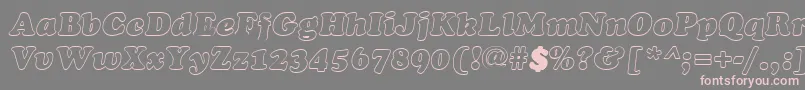 CookiehollowItalic Font – Pink Fonts on Gray Background