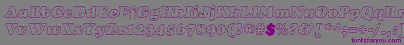 CookiehollowItalic Font – Purple Fonts on Gray Background