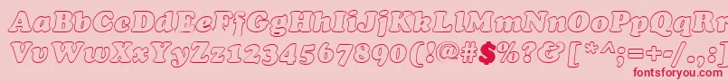 fuente CookiehollowItalic – Fuentes Rojas Sobre Fondo Rosa