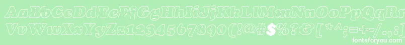 CookiehollowItalic Font – White Fonts on Green Background