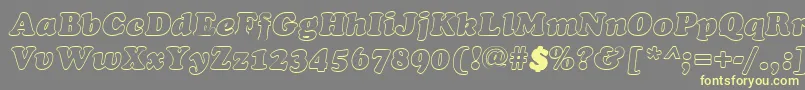 CookiehollowItalic Font – Yellow Fonts on Gray Background