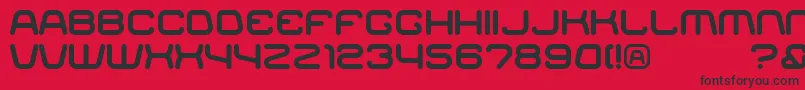 Шрифт Racer – чёрные шрифты на красном фоне