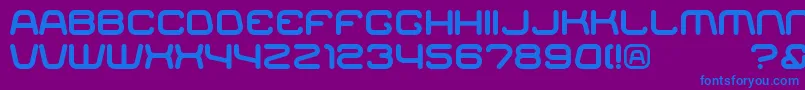 Racer Font – Blue Fonts on Purple Background