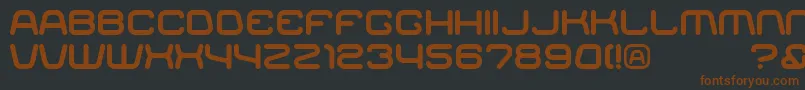 Racer Font – Brown Fonts on Black Background