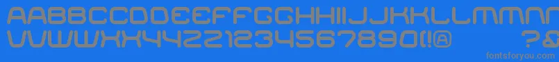 Czcionka Racer – szare czcionki na niebieskim tle