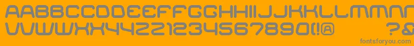 Racer-Schriftart – Graue Schriften auf orangefarbenem Hintergrund