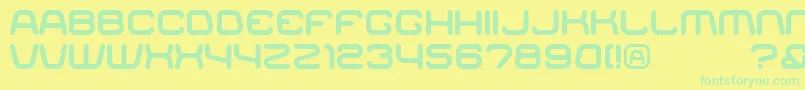 Racer Font – Green Fonts on Yellow Background