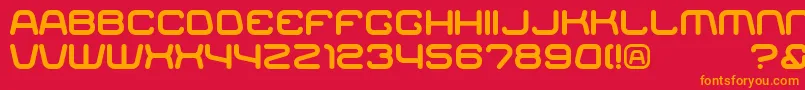 Racer Font – Orange Fonts on Red Background