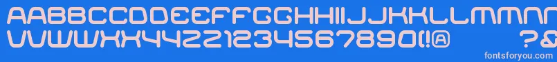 Racer Font – Pink Fonts on Blue Background