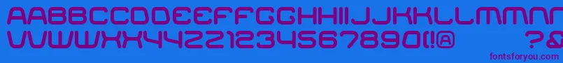 Racer-Schriftart – Violette Schriften auf blauem Hintergrund