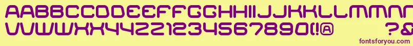 Racer Font – Purple Fonts on Yellow Background
