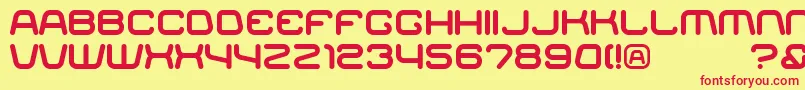 Czcionka Racer – czerwone czcionki na żółtym tle