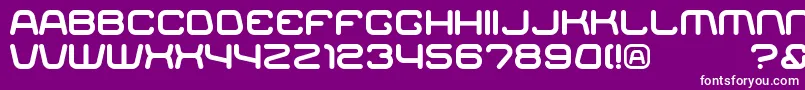 Czcionka Racer – białe czcionki na fioletowym tle