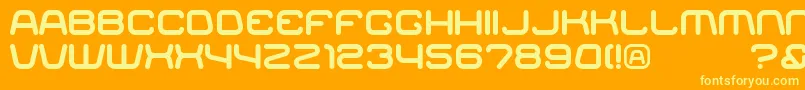 Racer Font – Yellow Fonts on Orange Background