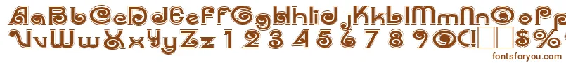 Trenz-fontti – ruskeat fontit valkoisella taustalla