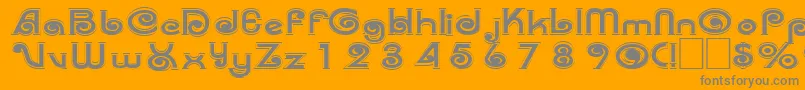 Шрифт Trenz – серые шрифты на оранжевом фоне