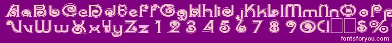 Trenz Font – Pink Fonts on Purple Background