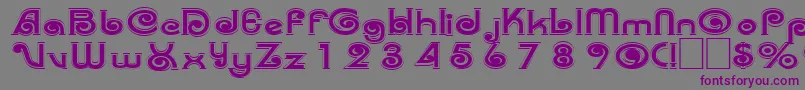 Trenz-fontti – violetit fontit harmaalla taustalla