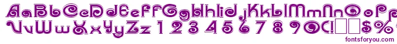 Trenz-Schriftart – Violette Schriften auf weißem Hintergrund