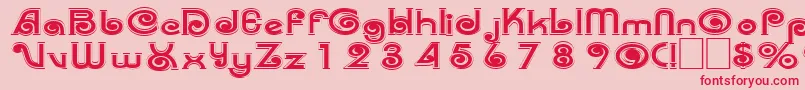 Trenz Font – Red Fonts on Pink Background