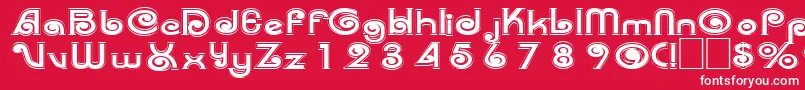 Trenz Font – White Fonts on Red Background