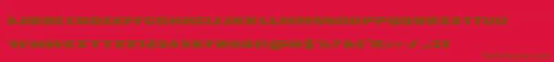 Policecruiserlas Font – Brown Fonts on Red Background